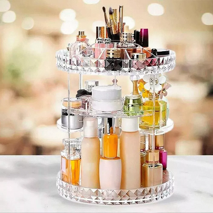 ORGANIZADOR DE MAQUILLAJE GIRATORIO 360